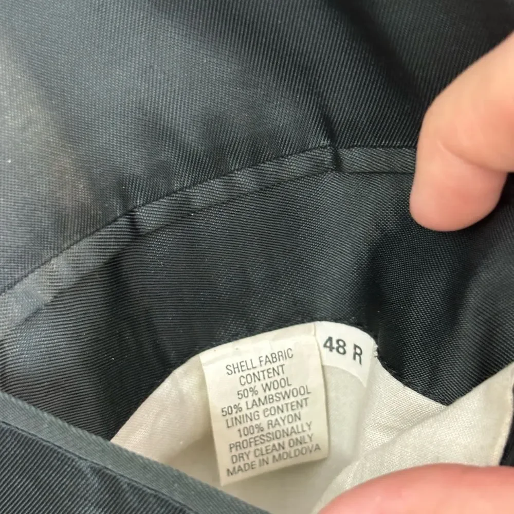 J.d. Christopher wool/lambs wool Elegant Gray double button Herringbone Blazer